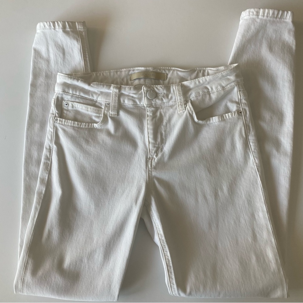 Joe’s Jeans Annie mid rise skinny ankle.  White.  Size 27